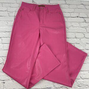 Judy Blue Hot Pink Faux Leather Tummy Control Straight Leg Pants 5/27